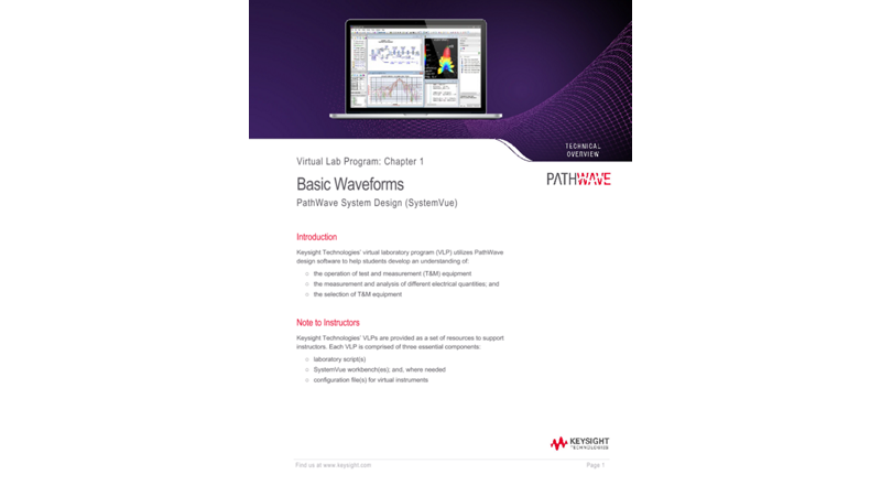 Virtual Lab Program: Chapter 1 Basic Waveforms